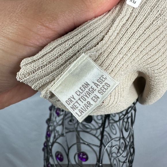 Jones New York ribbed tan turtleneck sleeveless tank size S - Picture 10 of 10